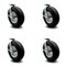 Service Caster 12 Inch Black Pneumatic Wheel Swivel Casters with Brake and Bolt Swivel Lock Set SCC-100S3506-PNB-SLB-BSL-4 - alternate 1